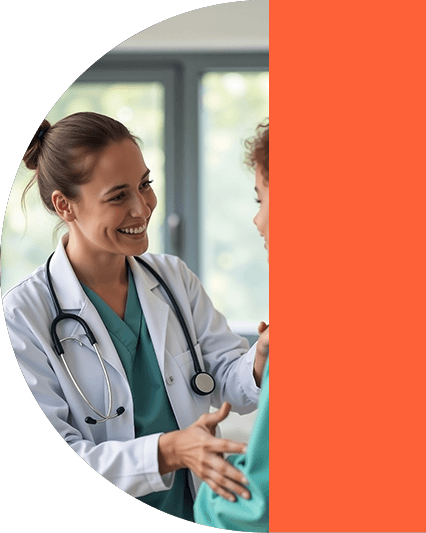 Man browsing on tablet