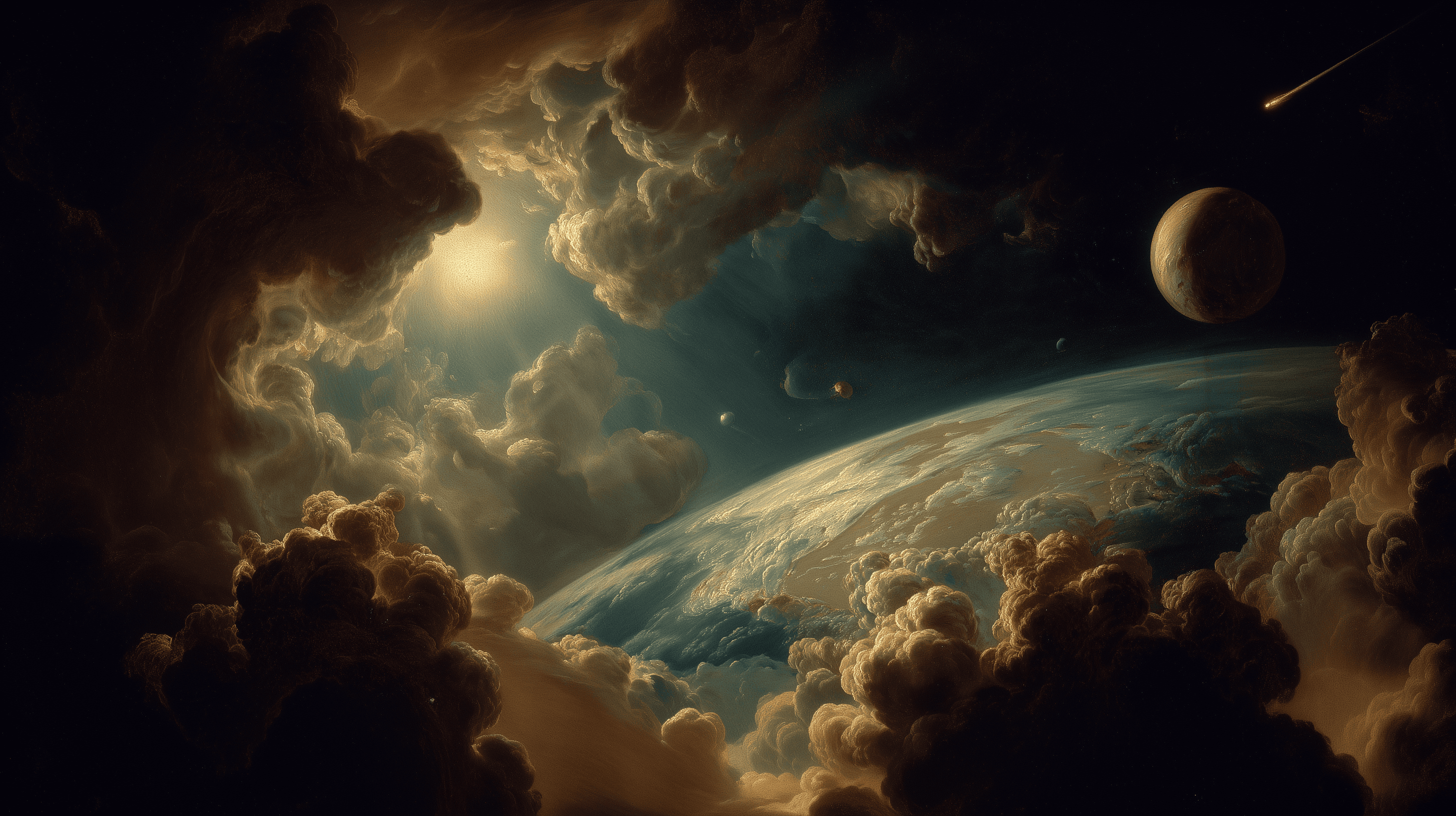 Drone shot of a running track at night