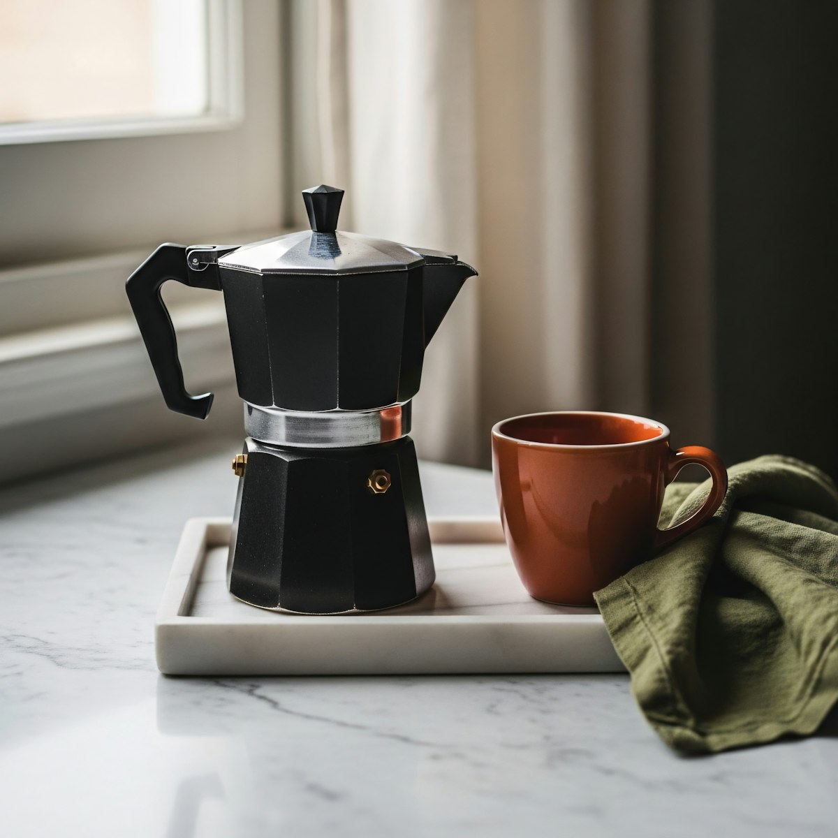coffee kettle and mug