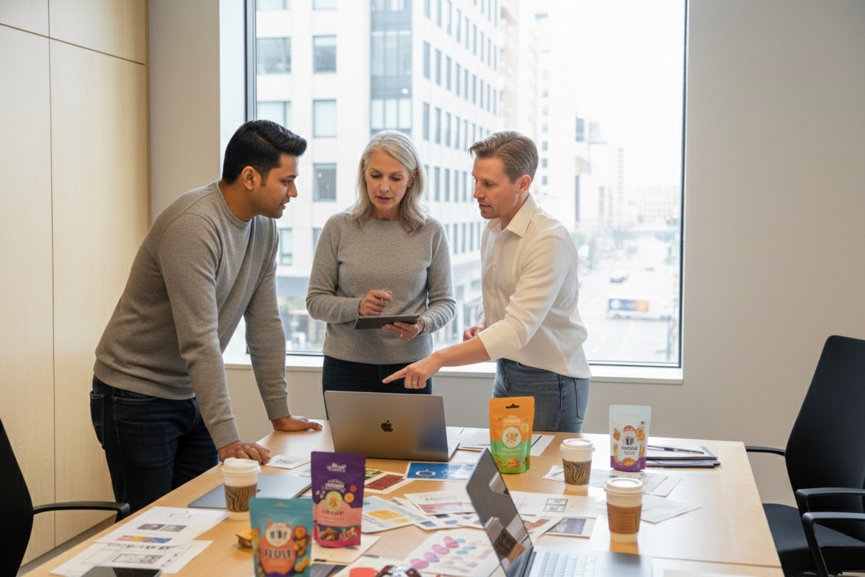 man and woman sitting at table