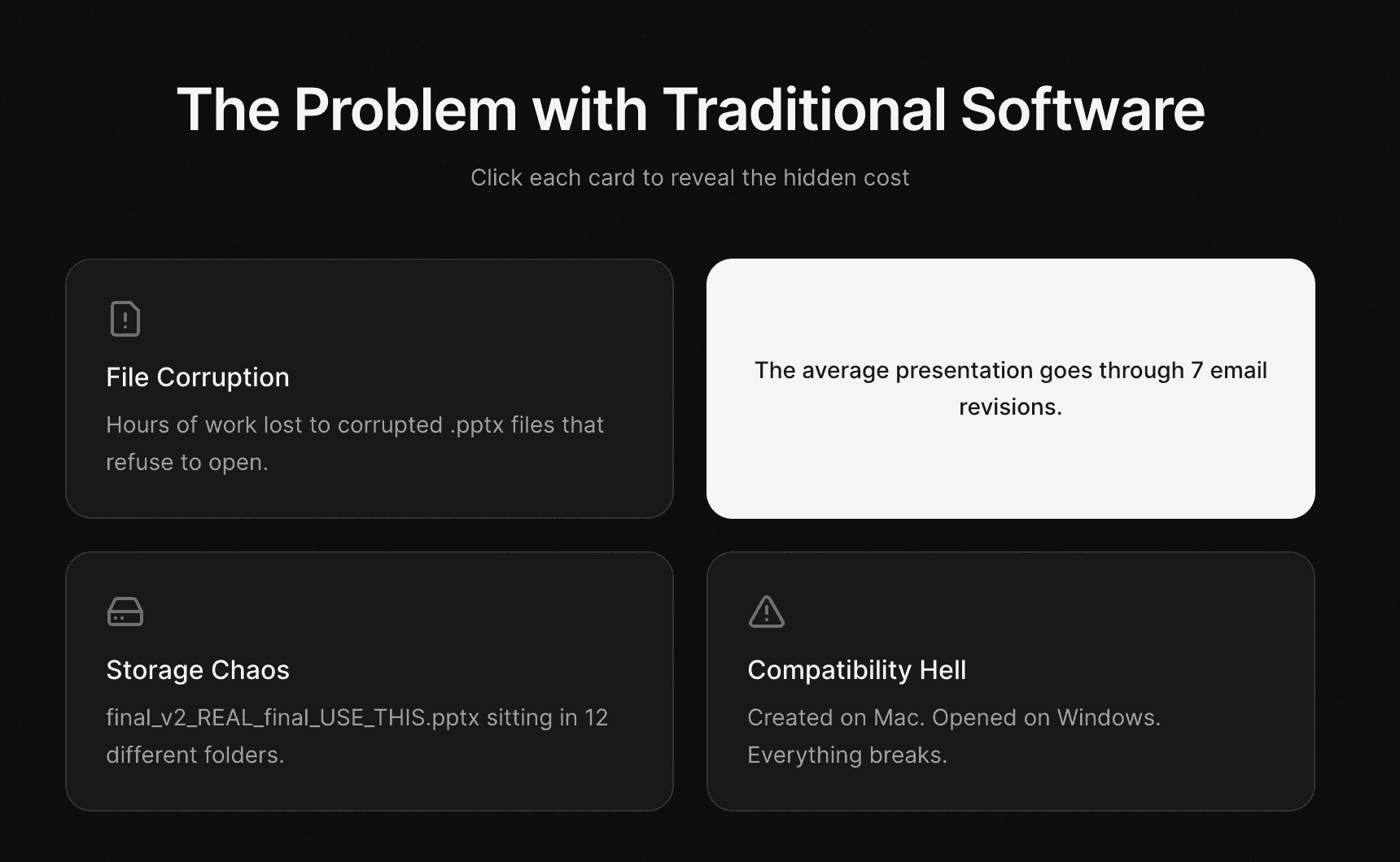 A screenshot of the end product: a slide deck built with Bolt.