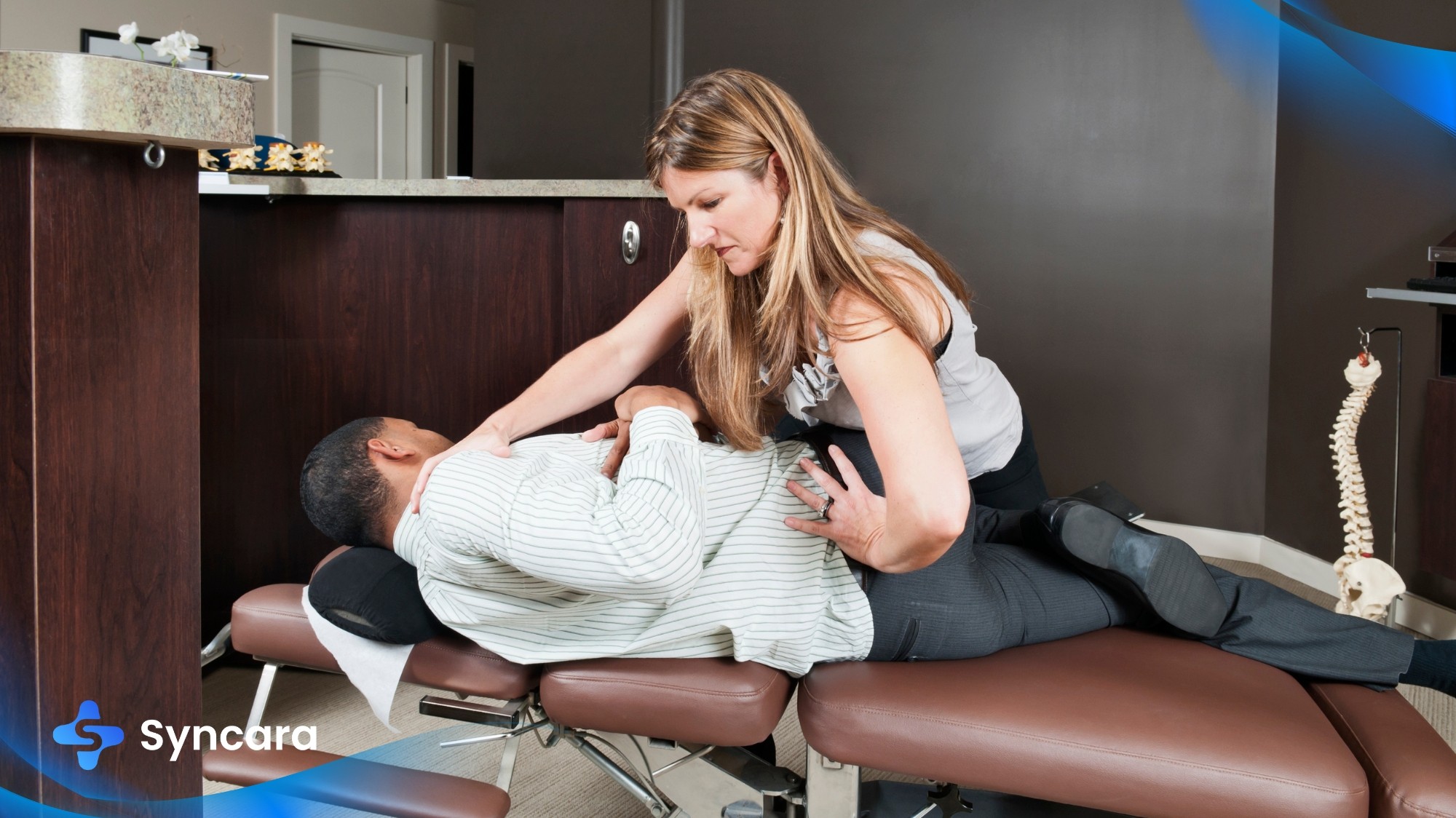 Chiropractor in Richmond Hill performing spinal adjustment for back pain relief