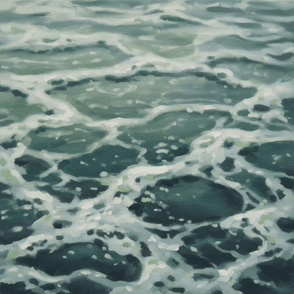green and teal artistic water with waves