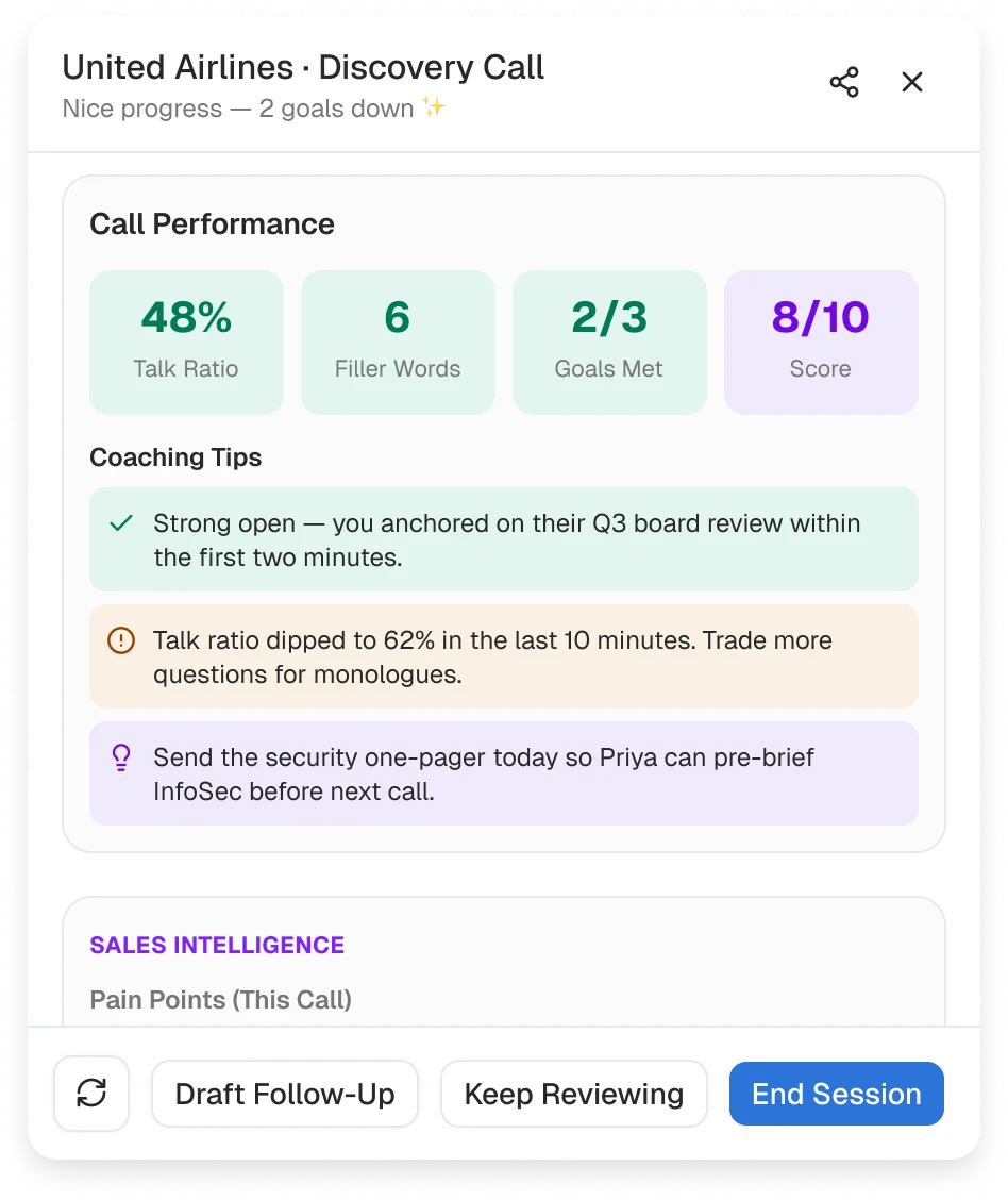 Call summary