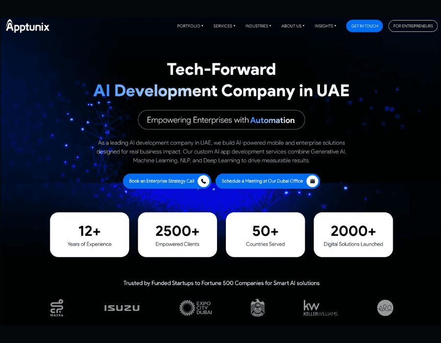 Apptunix Home Page