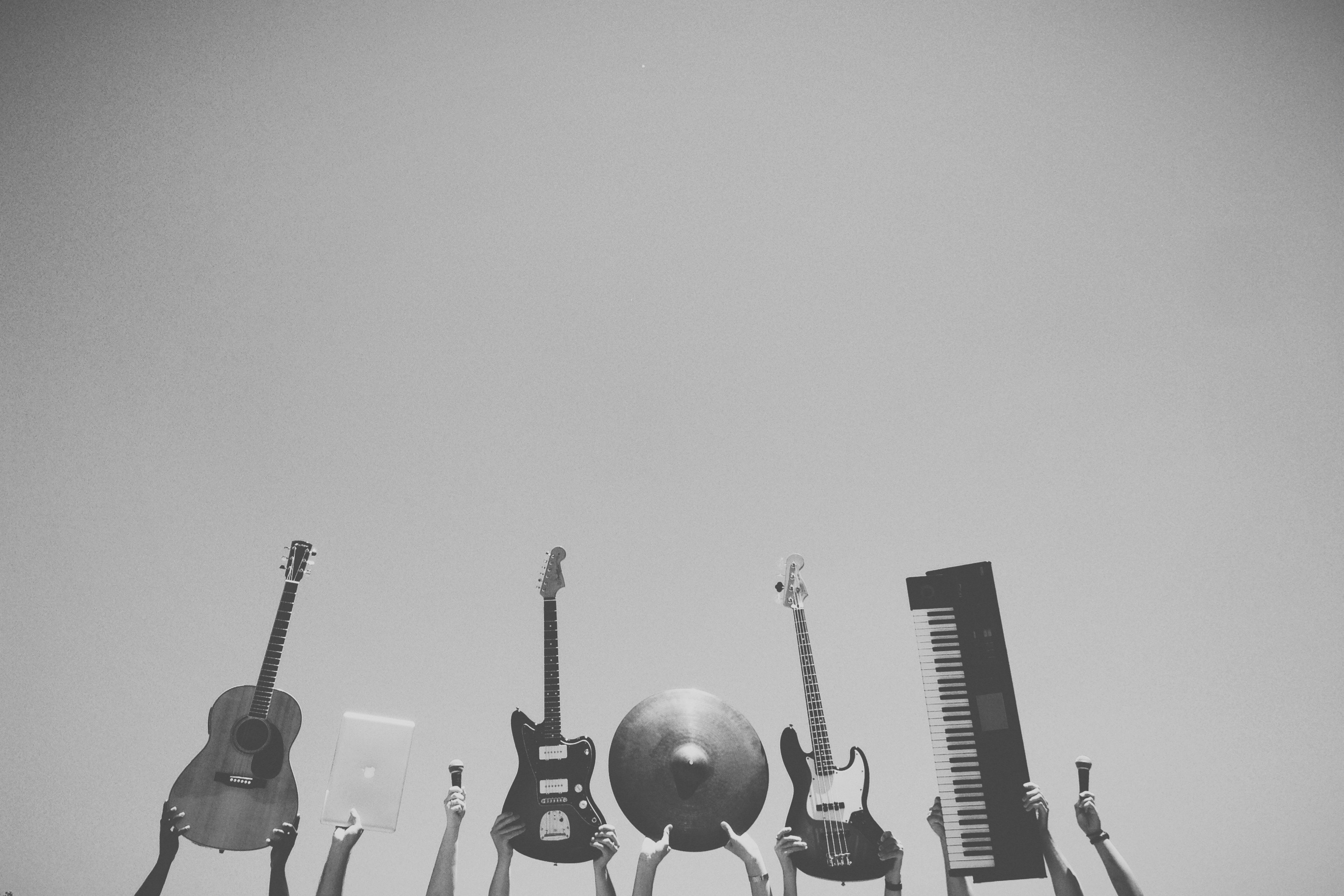 guitars in the air