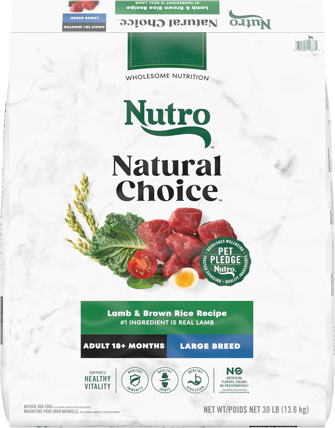 NUTRO™ Wholesome Essentials Large Breed Adult Dog Food - Natural, Non-GMO, Lamb & Rice