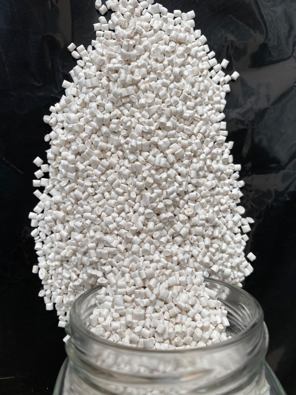 HDPE granules close-up
