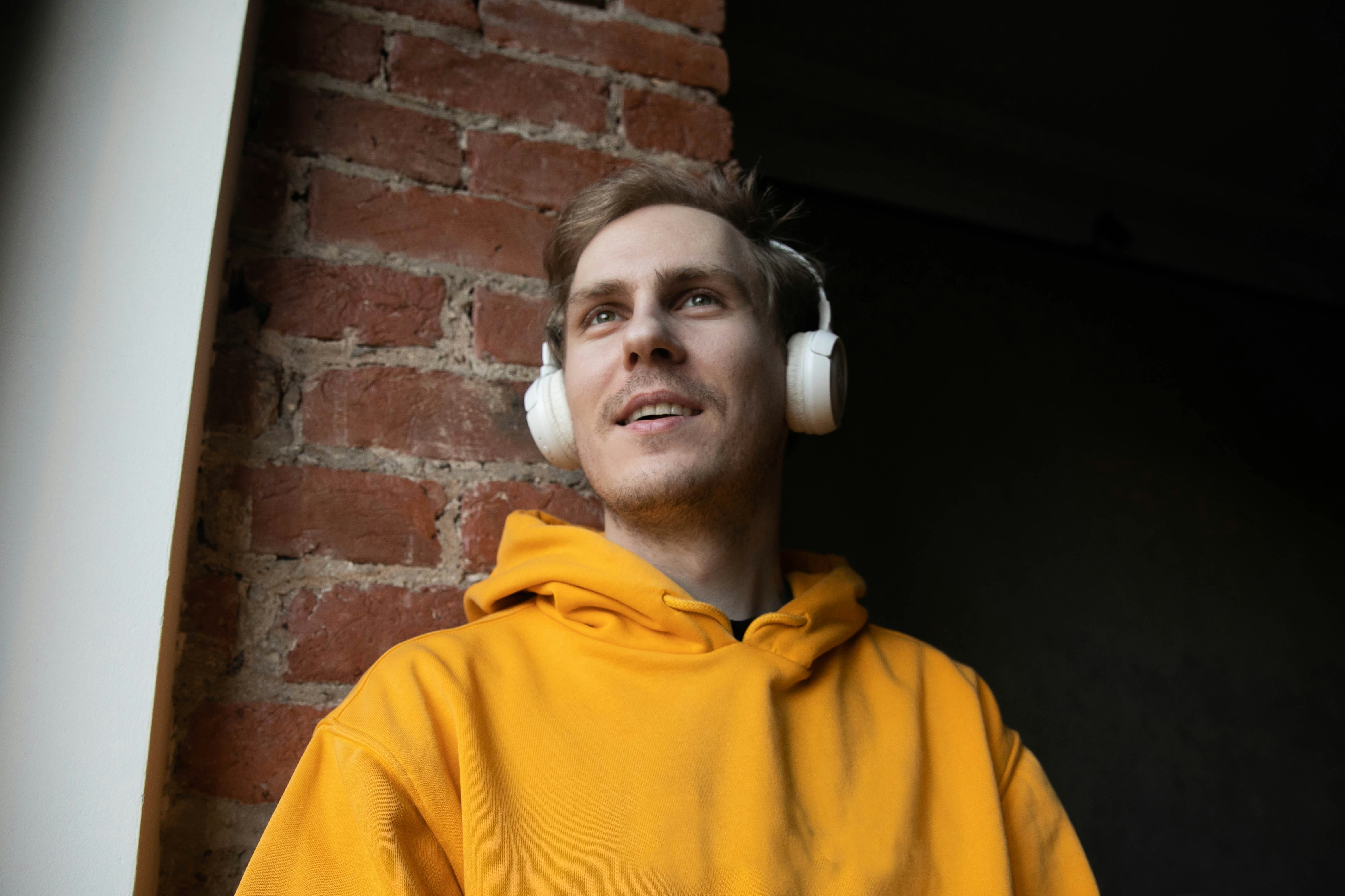 a man wearing headphones