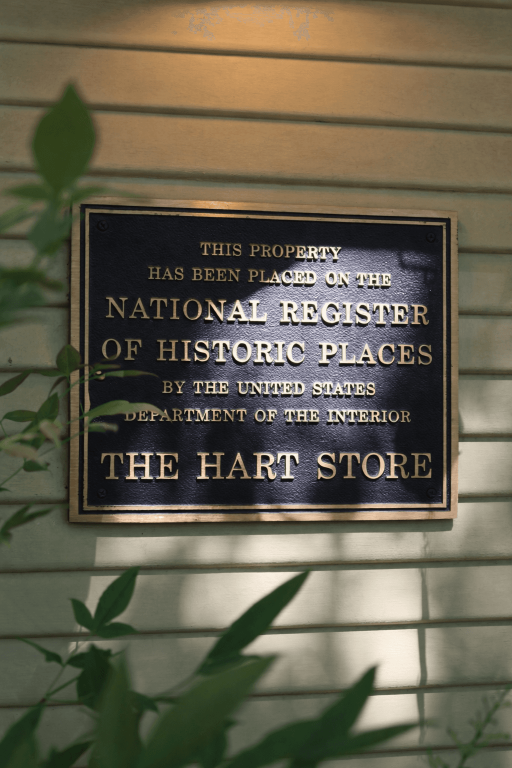 Historic plaque for The Hart Store, listed on the National Register of Historic Places in Sedona Arizona, home of Mi Amore Sedona