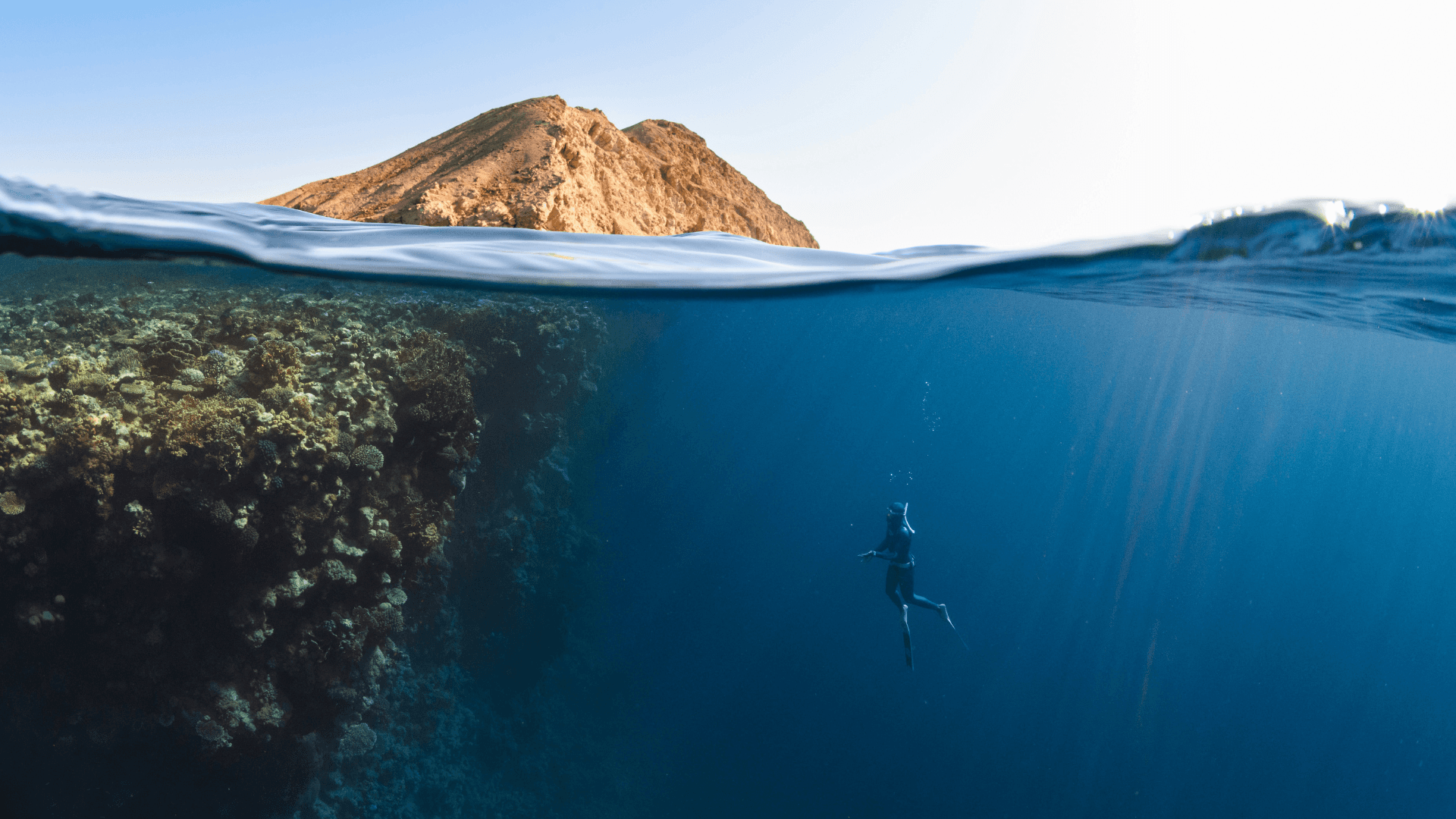 Ocean with diver