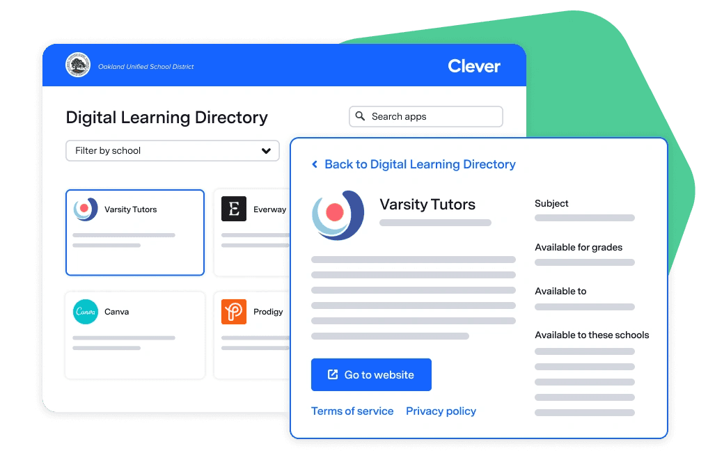 Clever: Another amazing edtech website design example