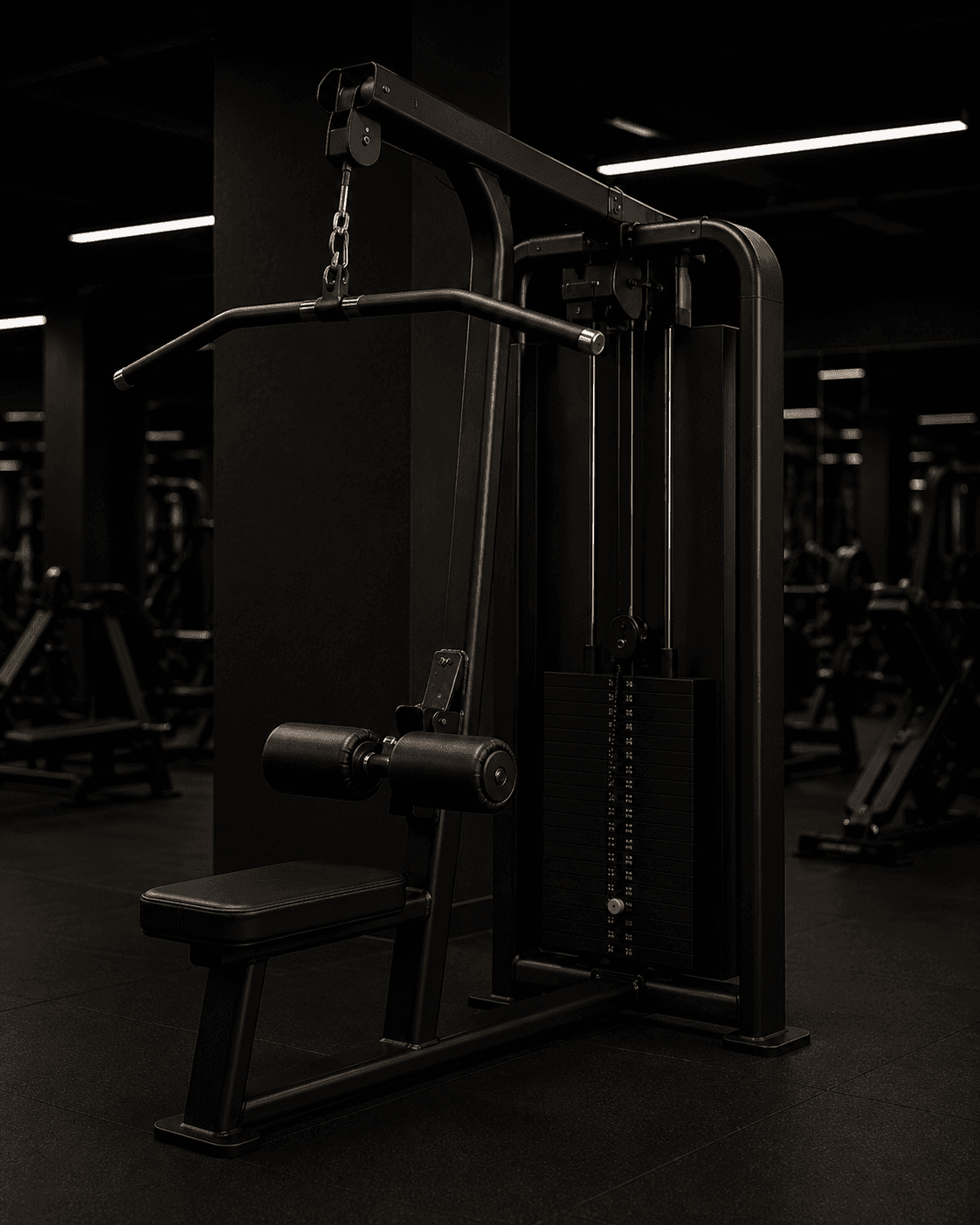 Brunette woman in a gym