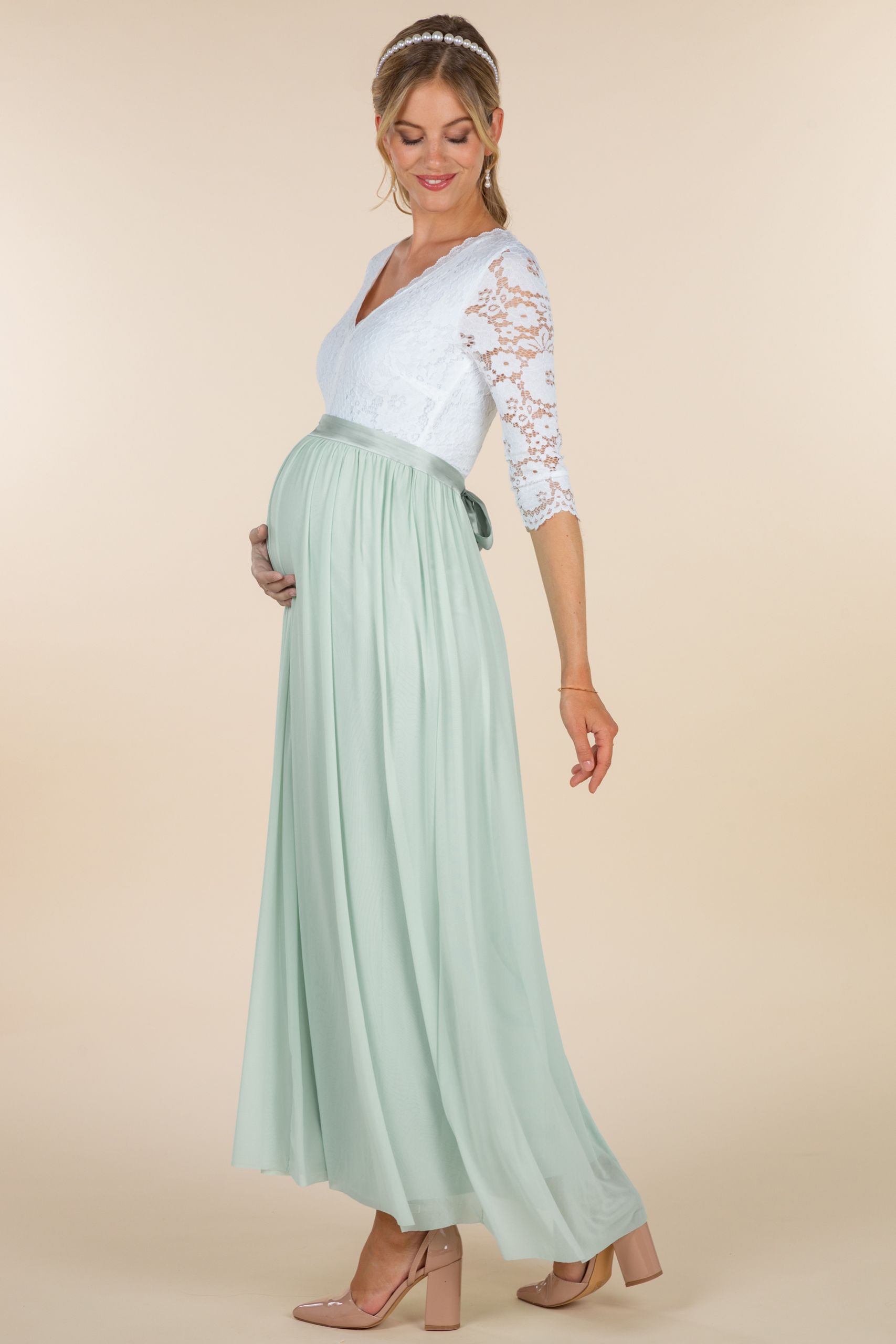 Elegantes Schwangerschaftsbrautkleid