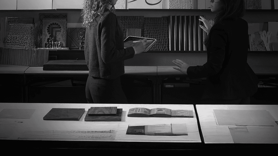 Portrait of work at the studio