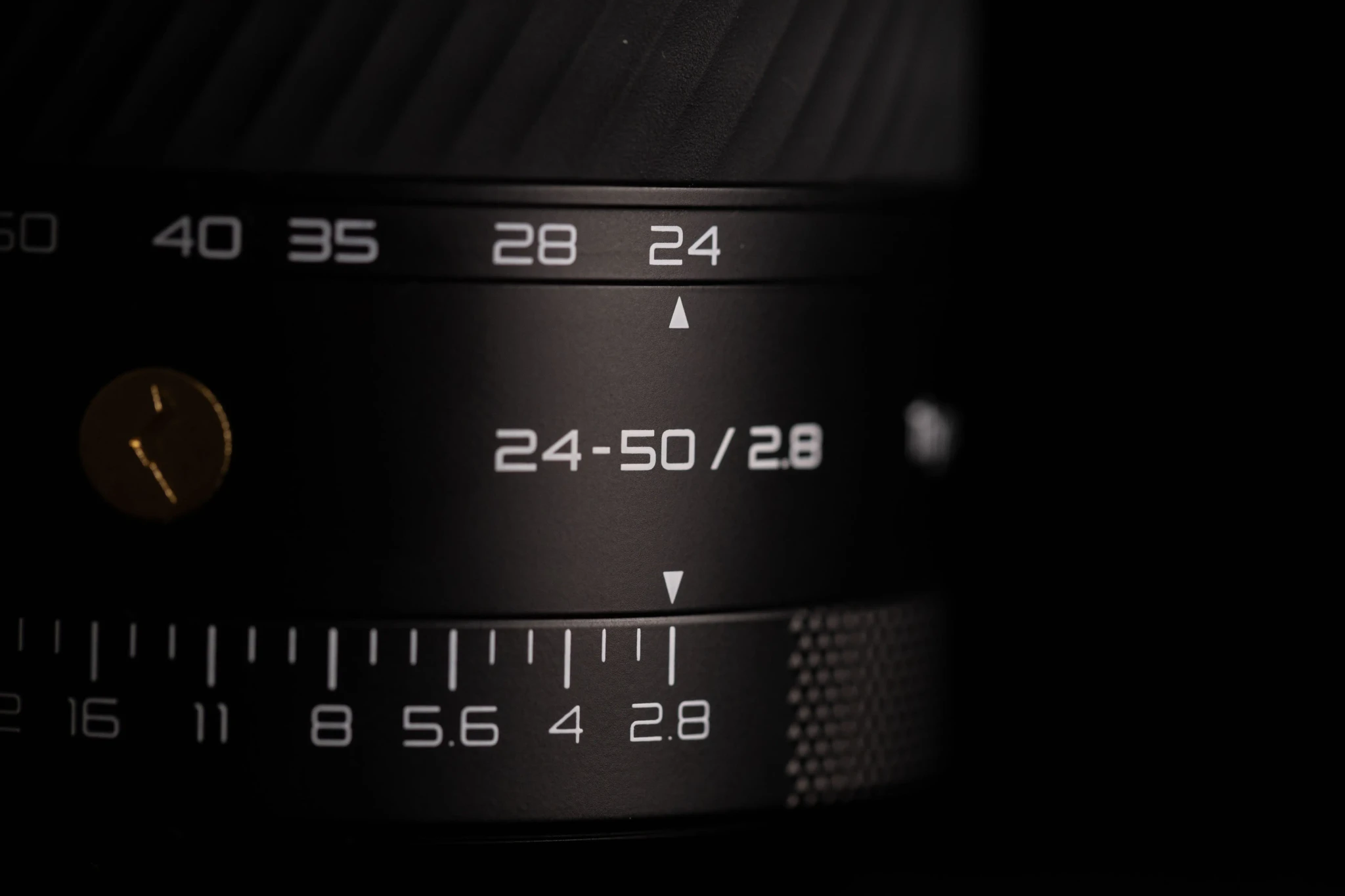 Thypoch Voyager 24-50mm f/2.8 lens close-up showing the 24-50mm zoom markings