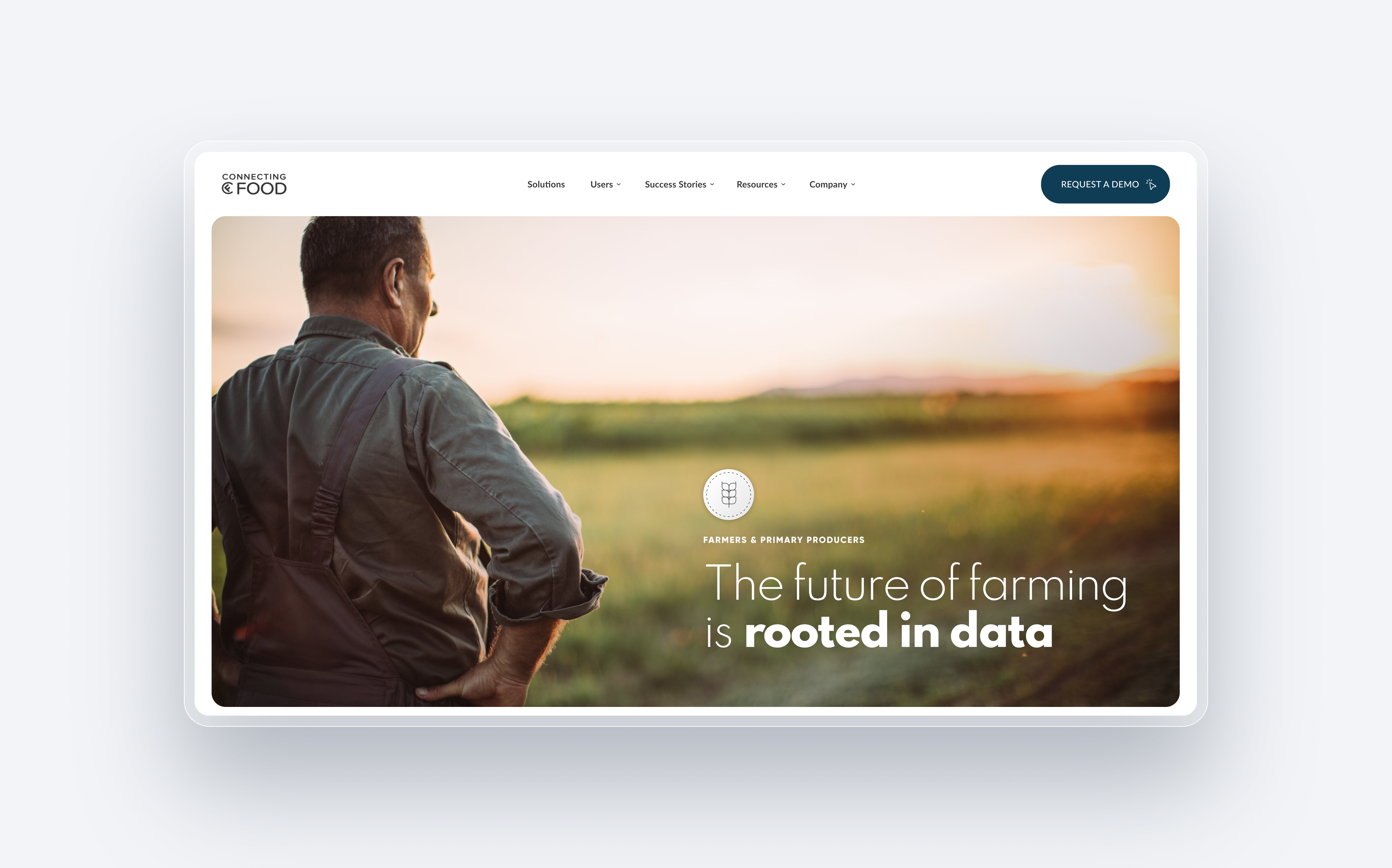 Connecting Food Branding Webpage