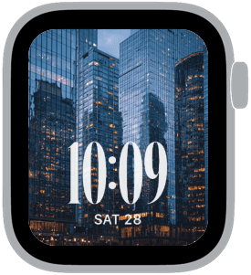 chicago glass Apple Watch face preview 4 featuring modern.