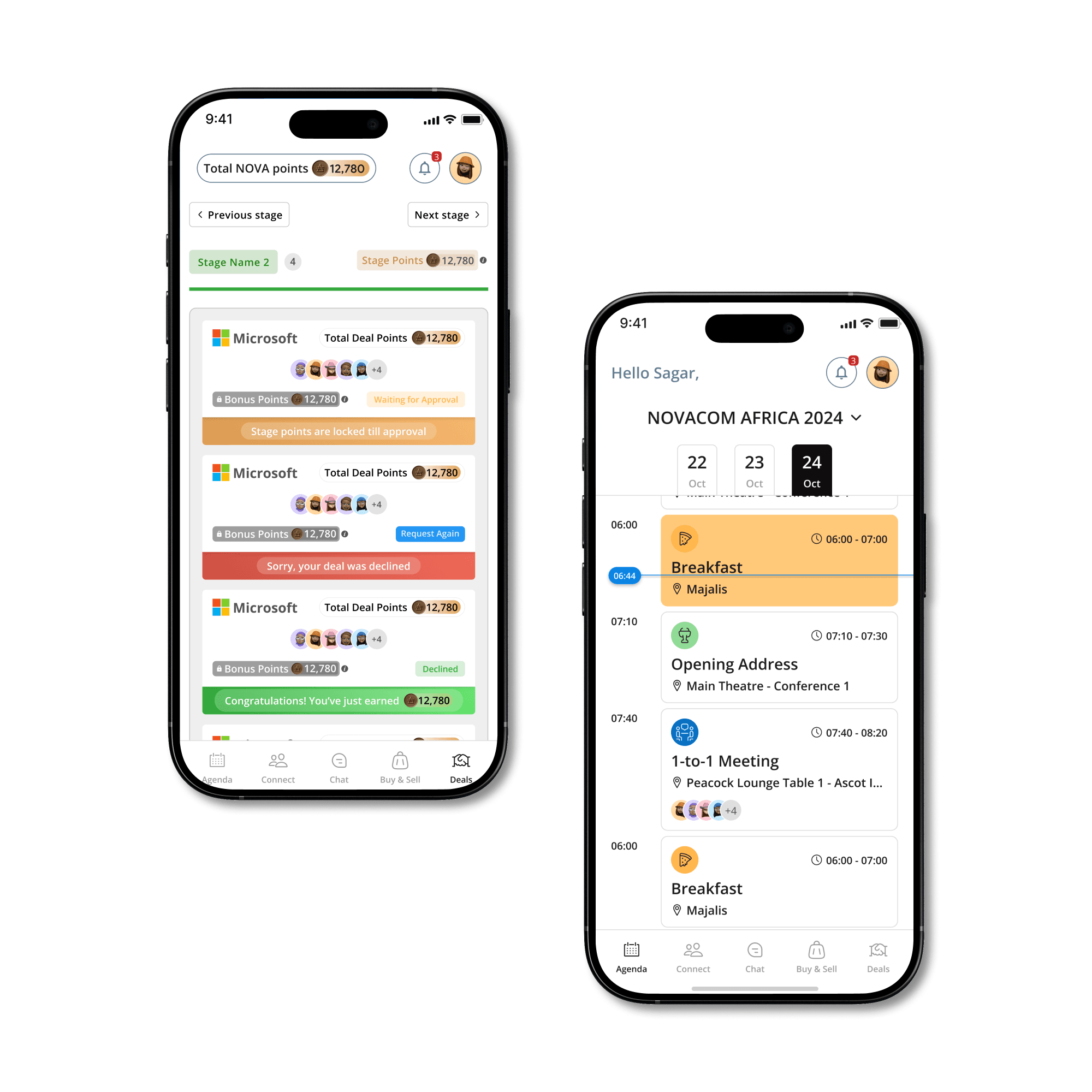 A mockup of screenshot for an app