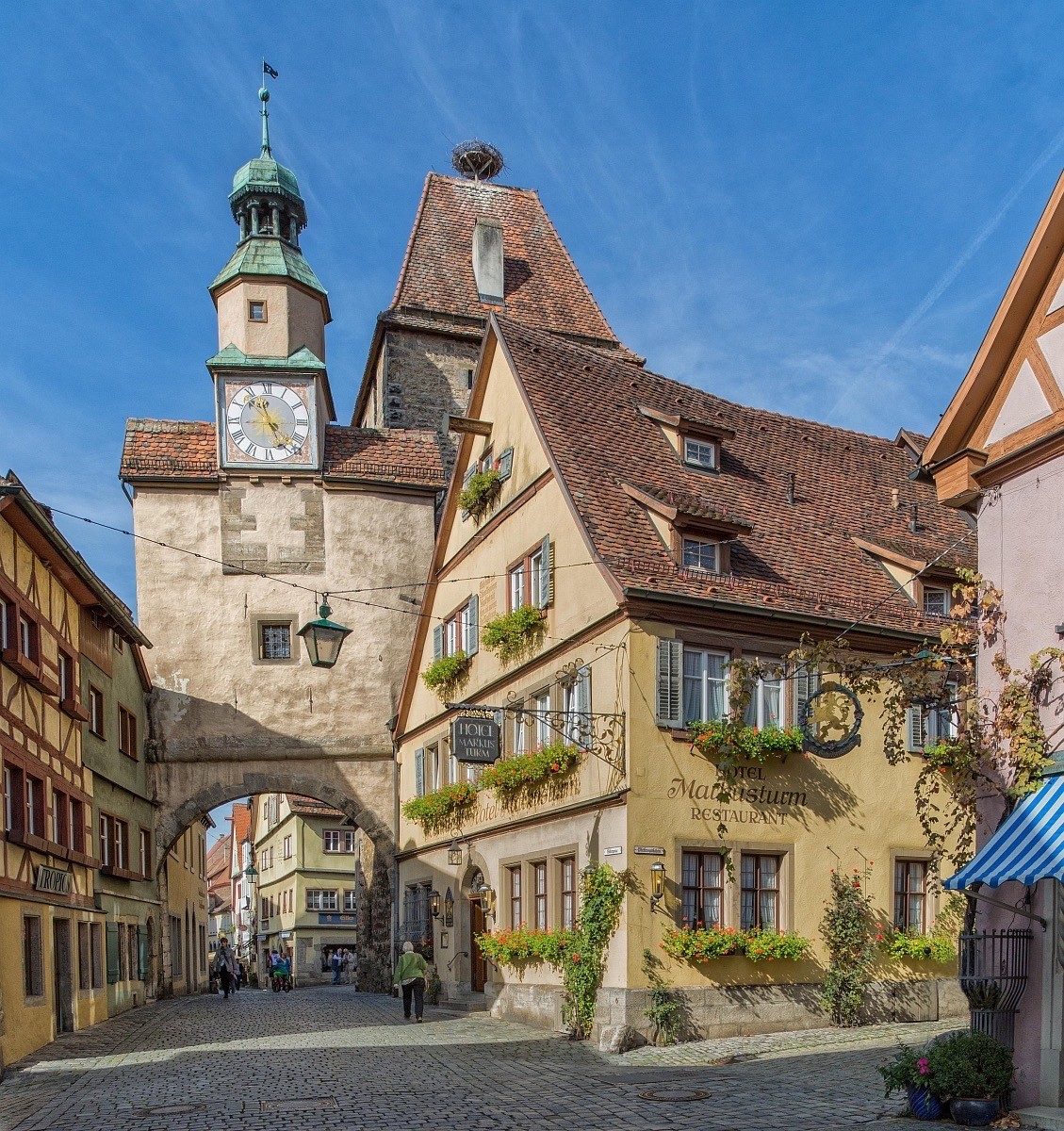 Rothenburg ob der Tauber Markusturm und Roederbogen