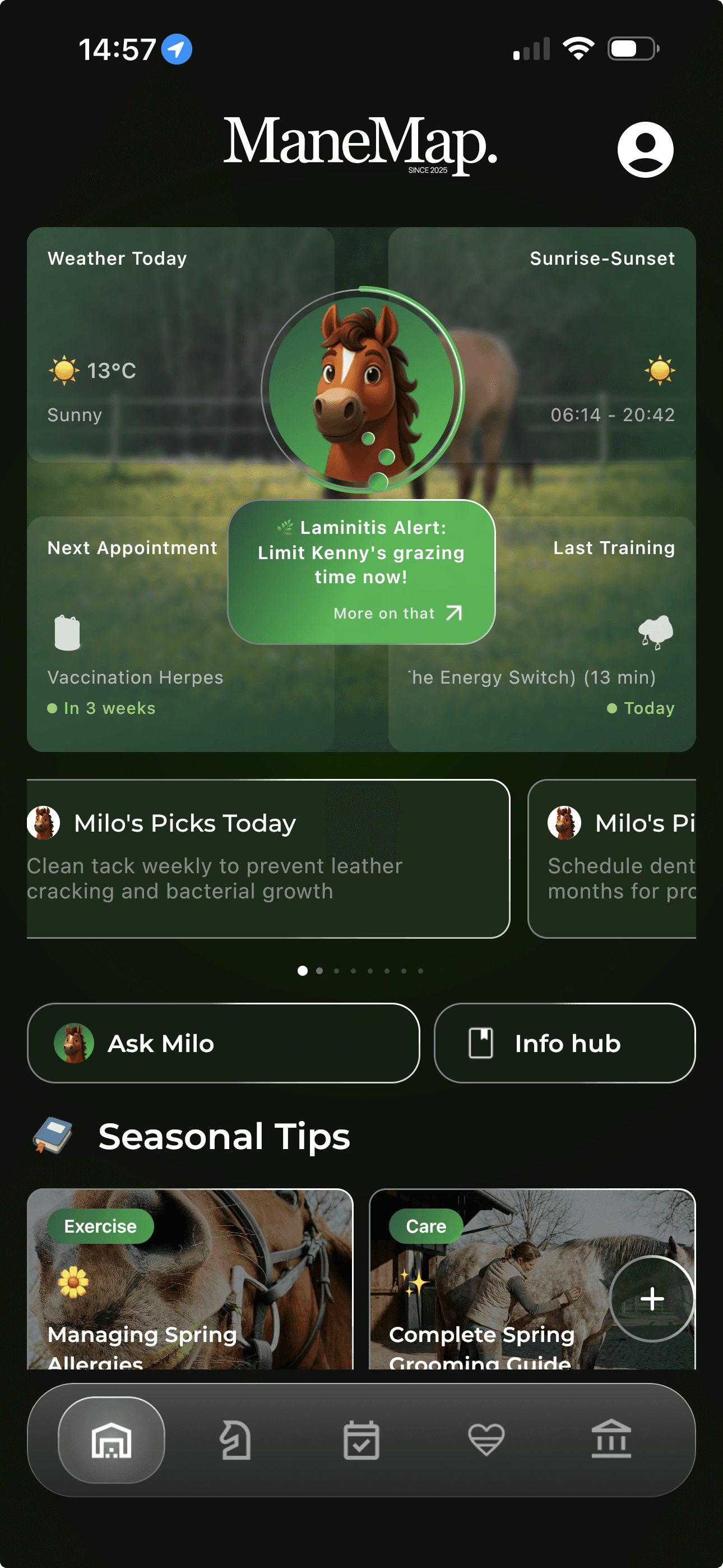 Home Page - ManeMap Horse App
