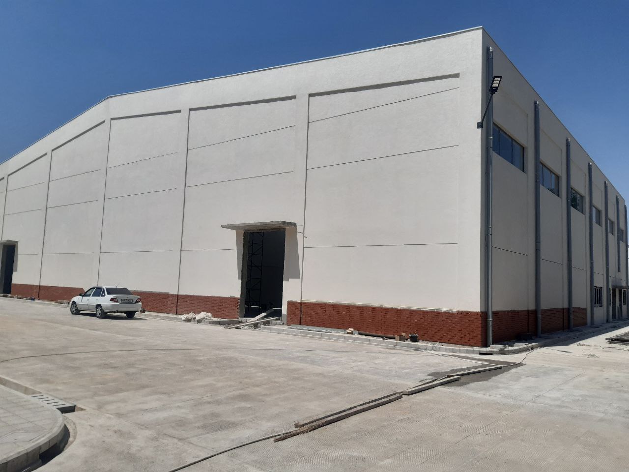 Процесс строительства мебельного завода, Ташкентская область