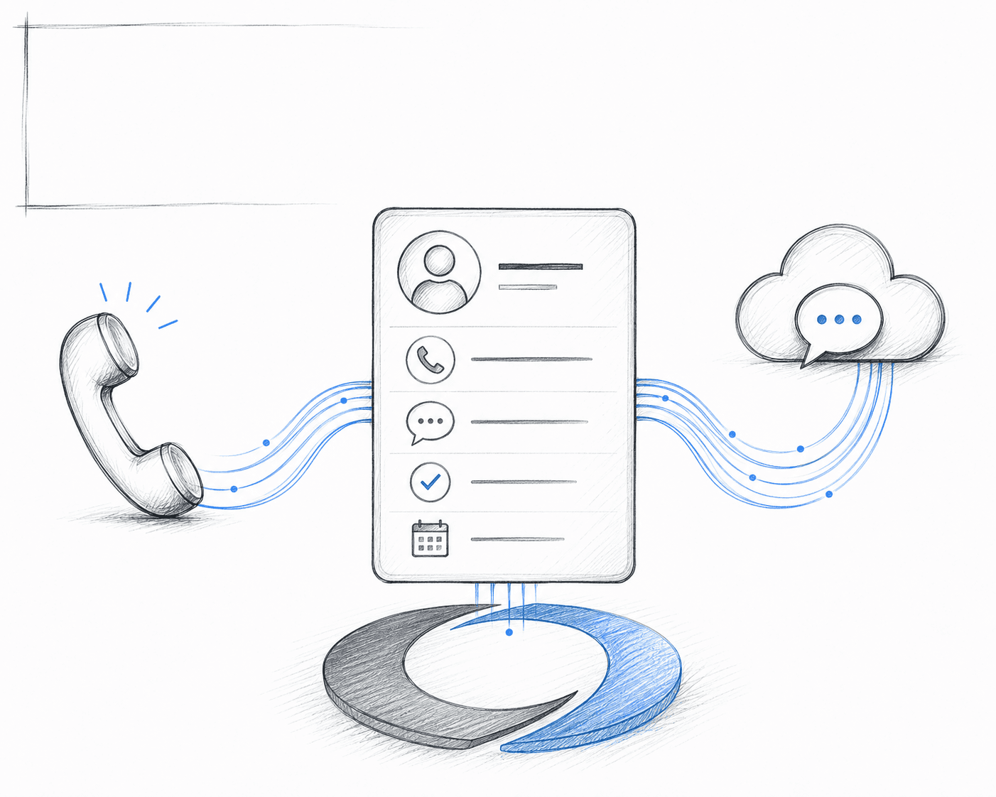 Onyx connected to a phone and cloud