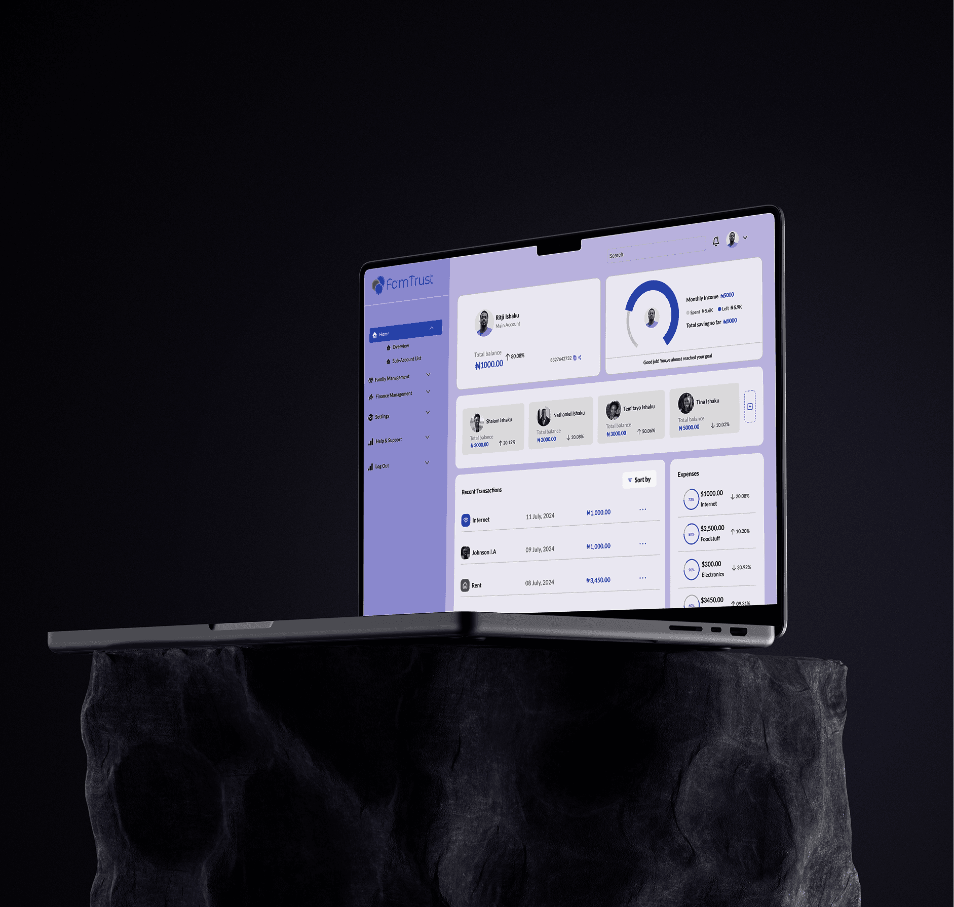 Product design- Fintech Web app