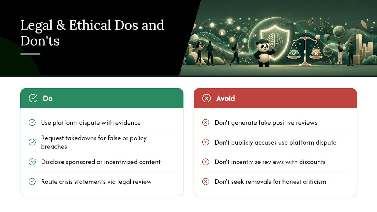 Legal and Ethical Considerations in Reputation Management — overview diagram