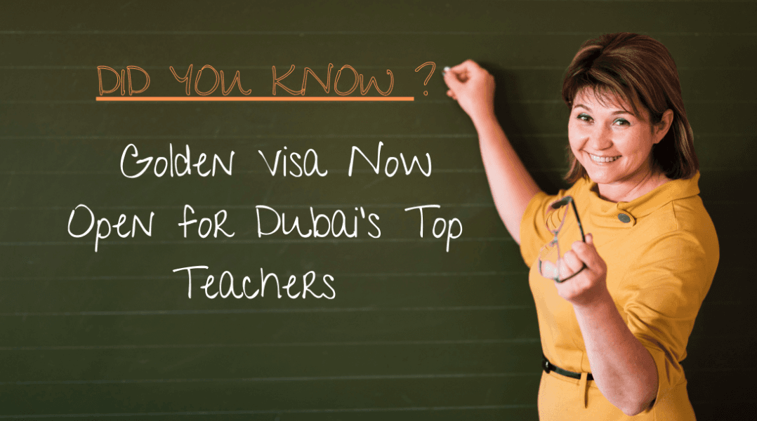 UAE Golden visa open outstanding teachers