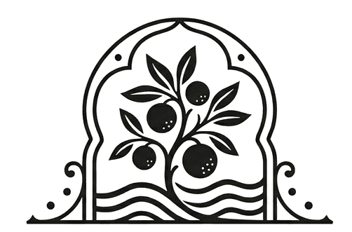 Company logo in white