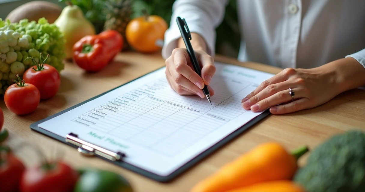 Nutricionista elaborando plano alimentar personalizado 