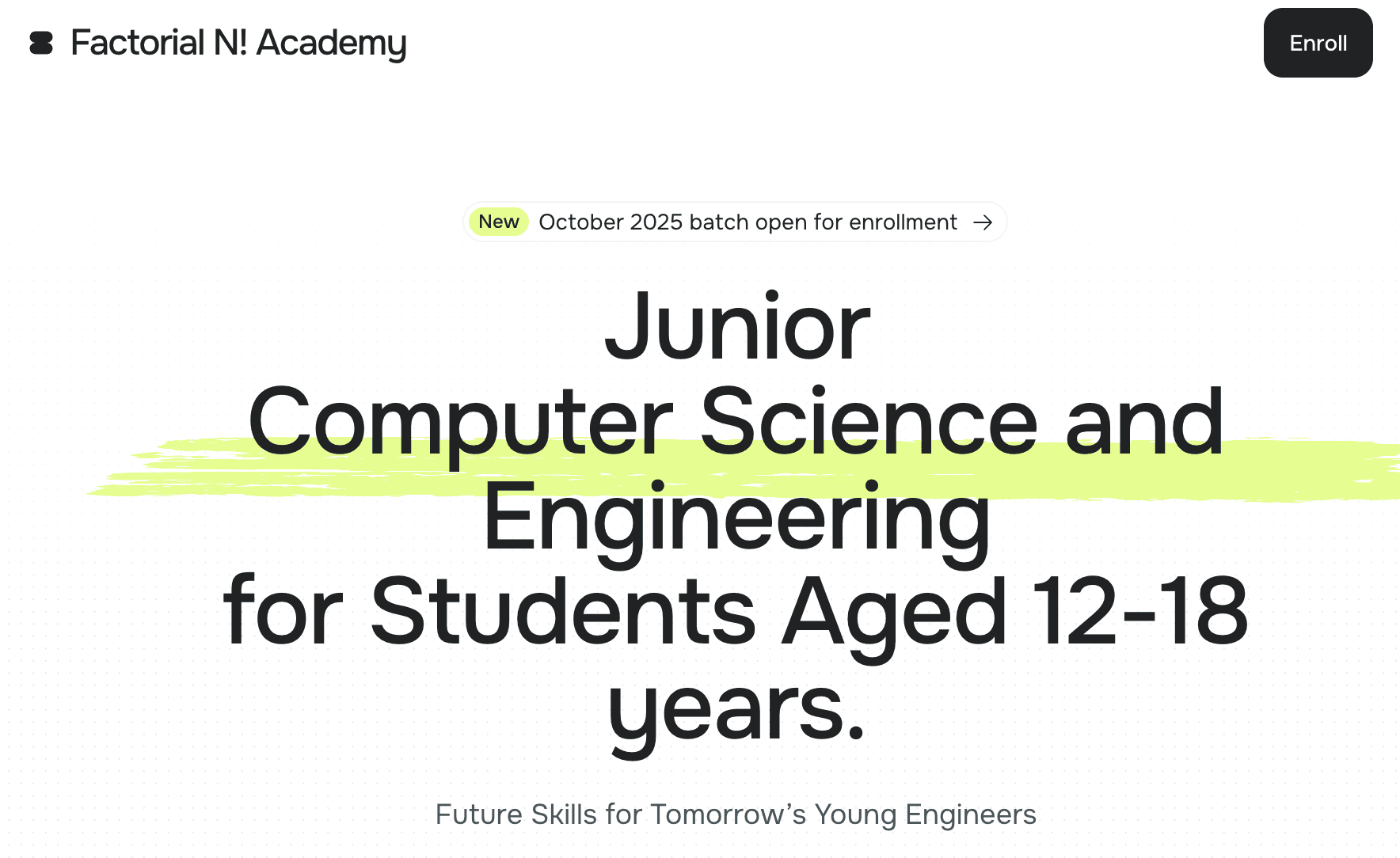 Factorial N! Academy - CS education for kids