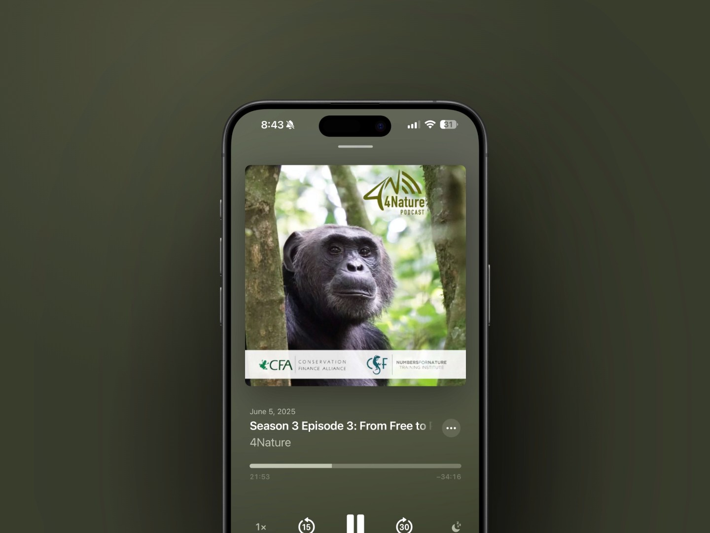 4Nature Podcast Logo, Produced by Podcast Studio X