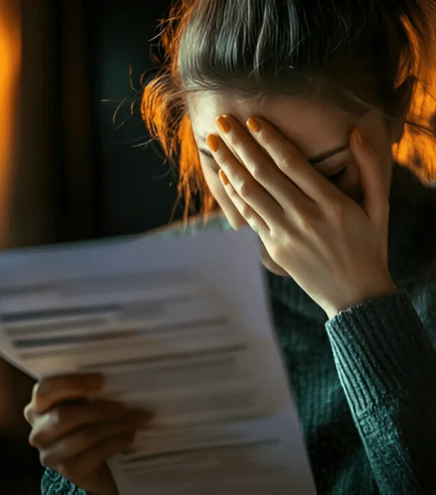 Homeowner concerned while reviewing property insurance claim documents