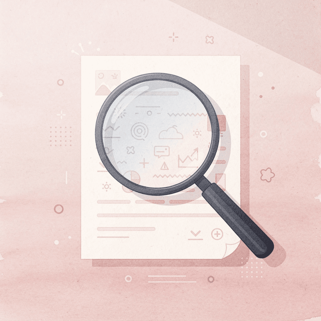 Magnifying glass examining a document representing holistic admissions review