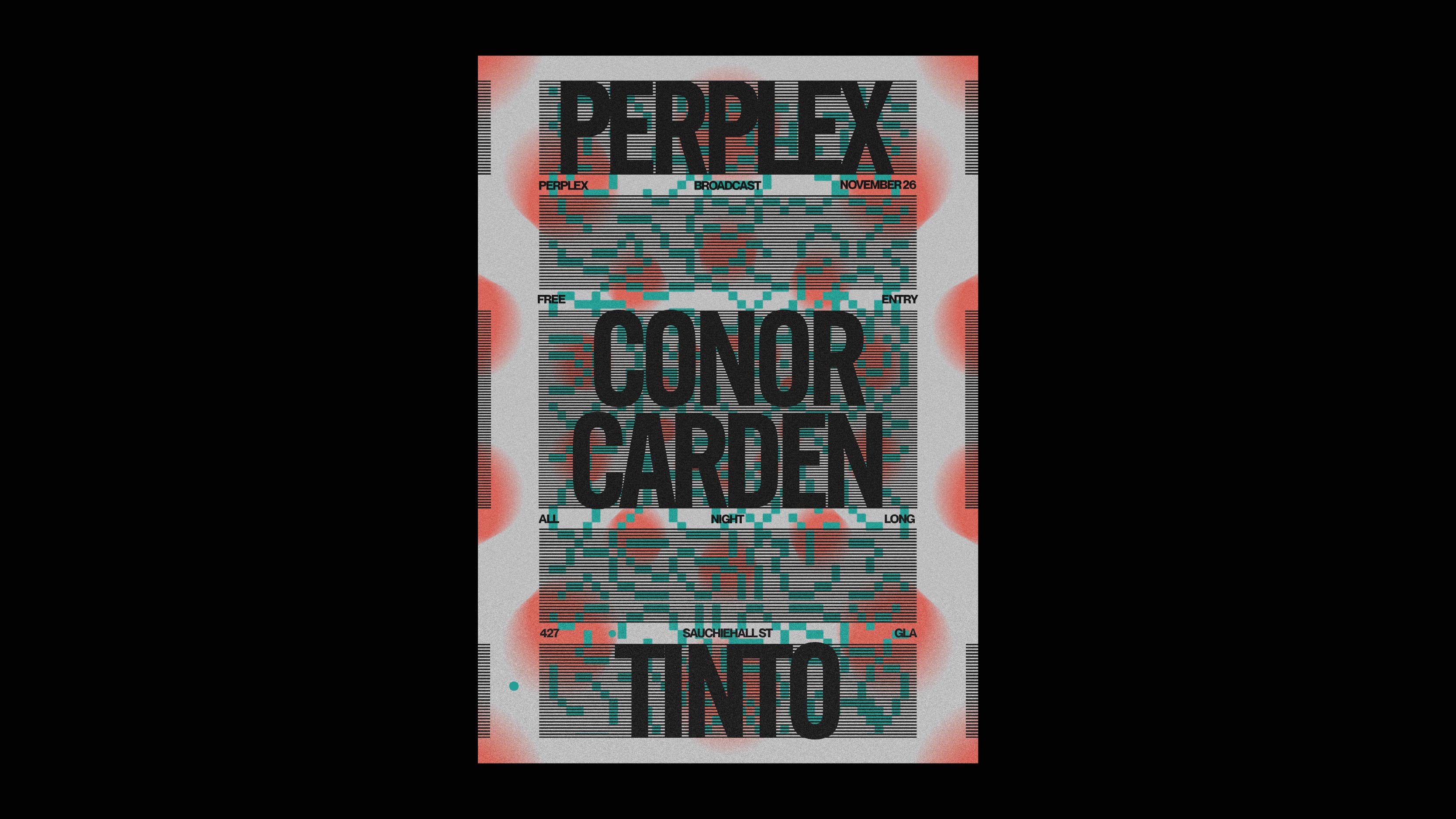 Print Design - Modern, colourful poster design for a club night featuring 3 DJ's