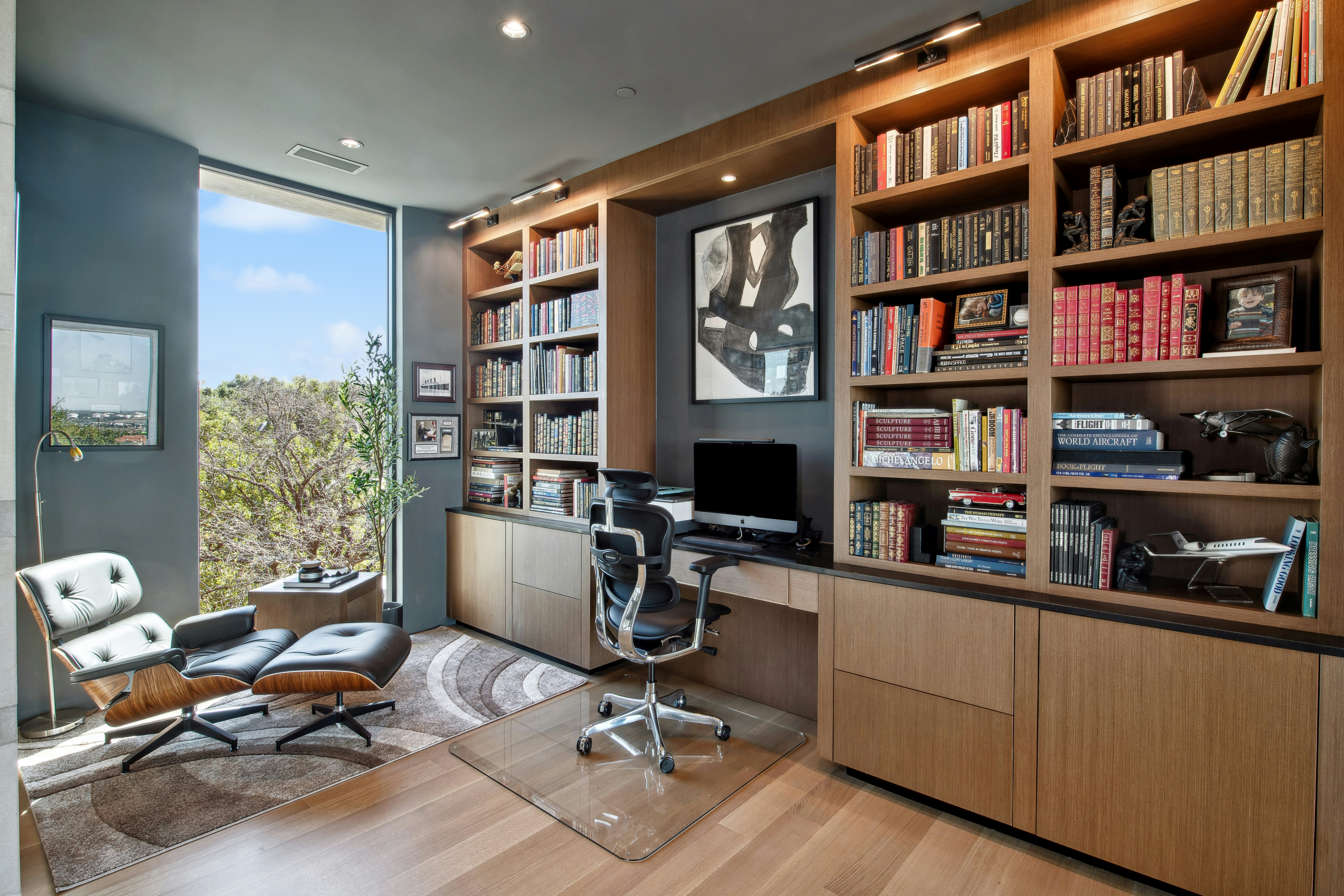 lavish home office provides