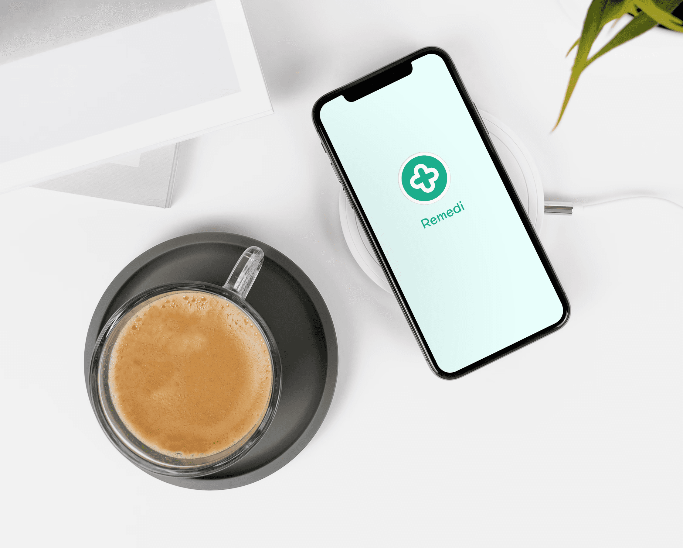 a cell phone on a bench