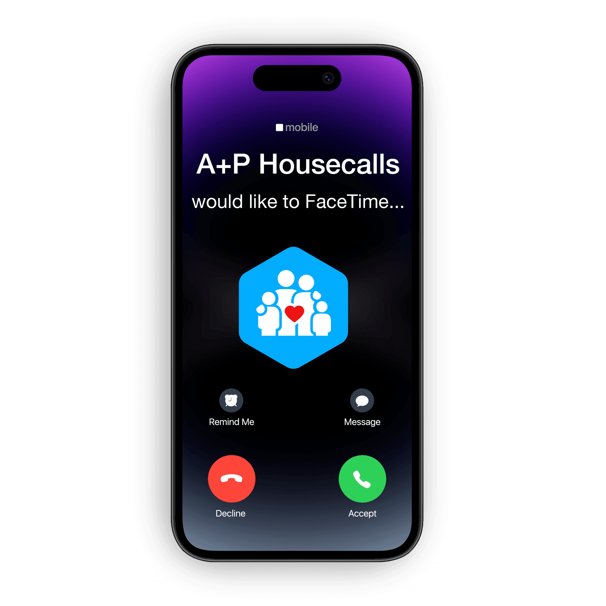 A+P House Calls telemedicine service — FaceTime video consultation with a healthcare provider on Long Island, NY