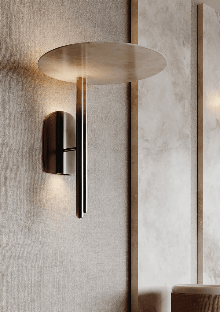 Modern dining table with chairs in sunlit room