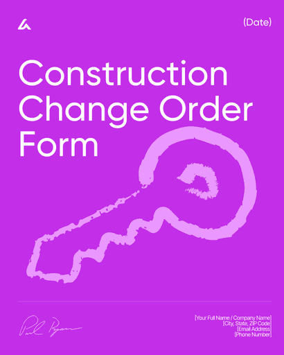 Construction Change Order Form
