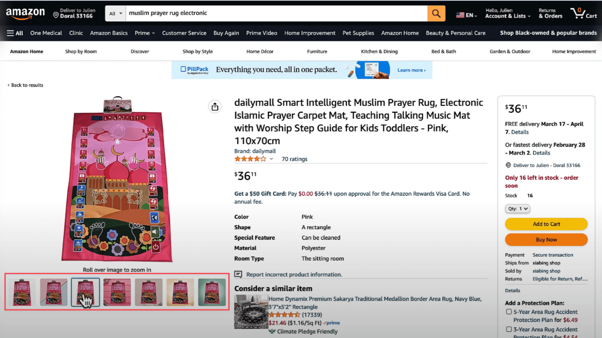 Analyse d'un listing sur Amazon US