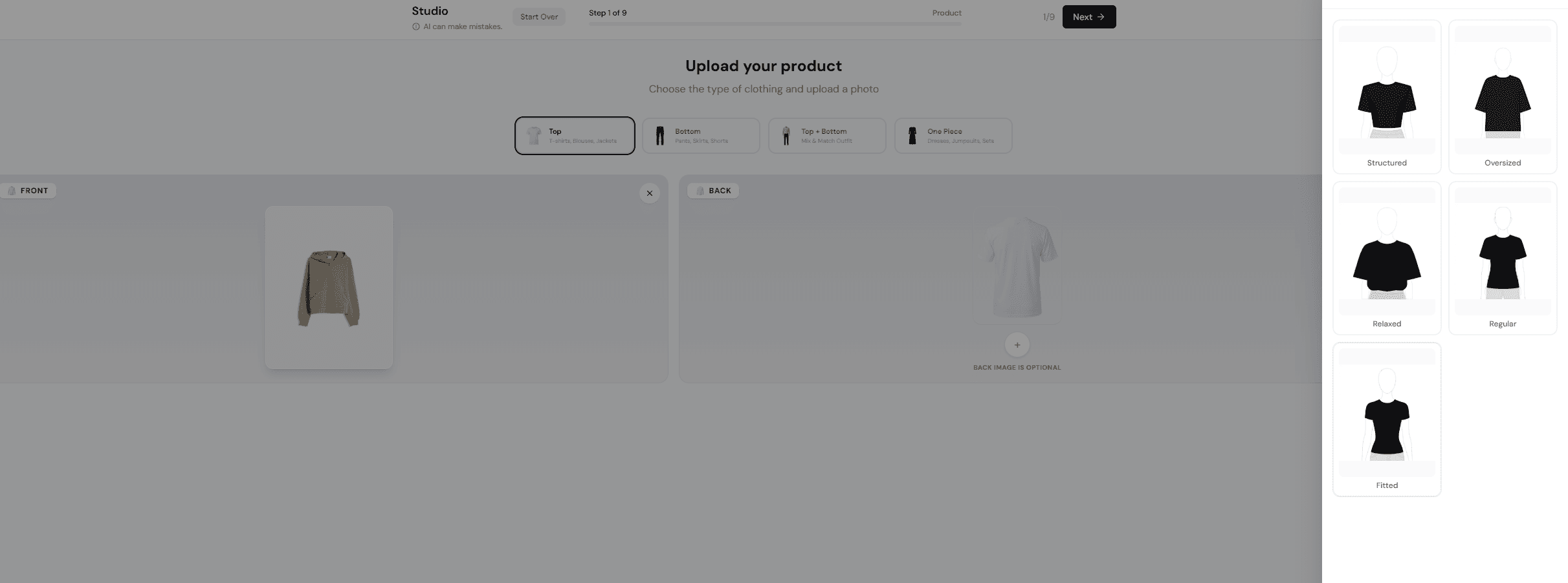 Ai photoshoot Photta platform