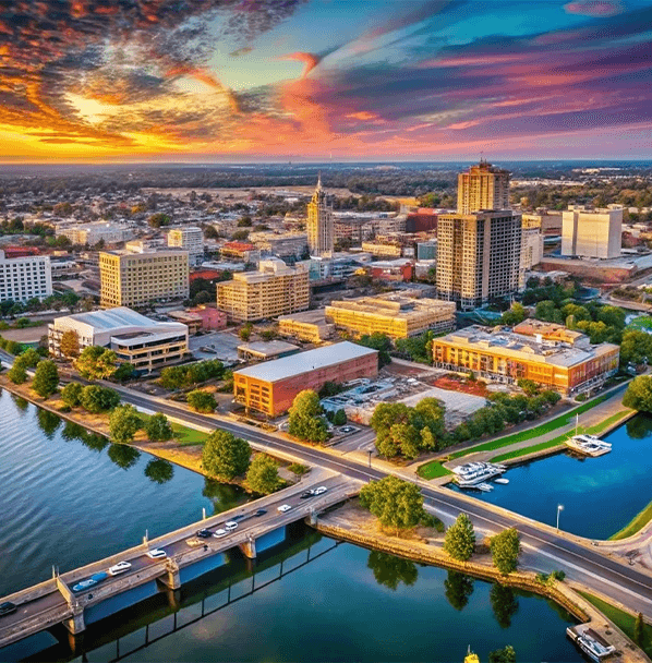 Downtown Stockton, California skyline representing the community served by Schwinghamer Law.