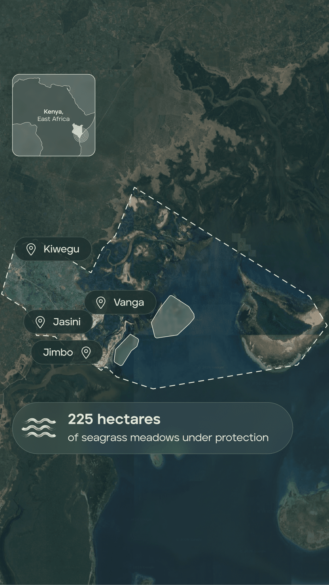 Map of Gazi bay, Kenya