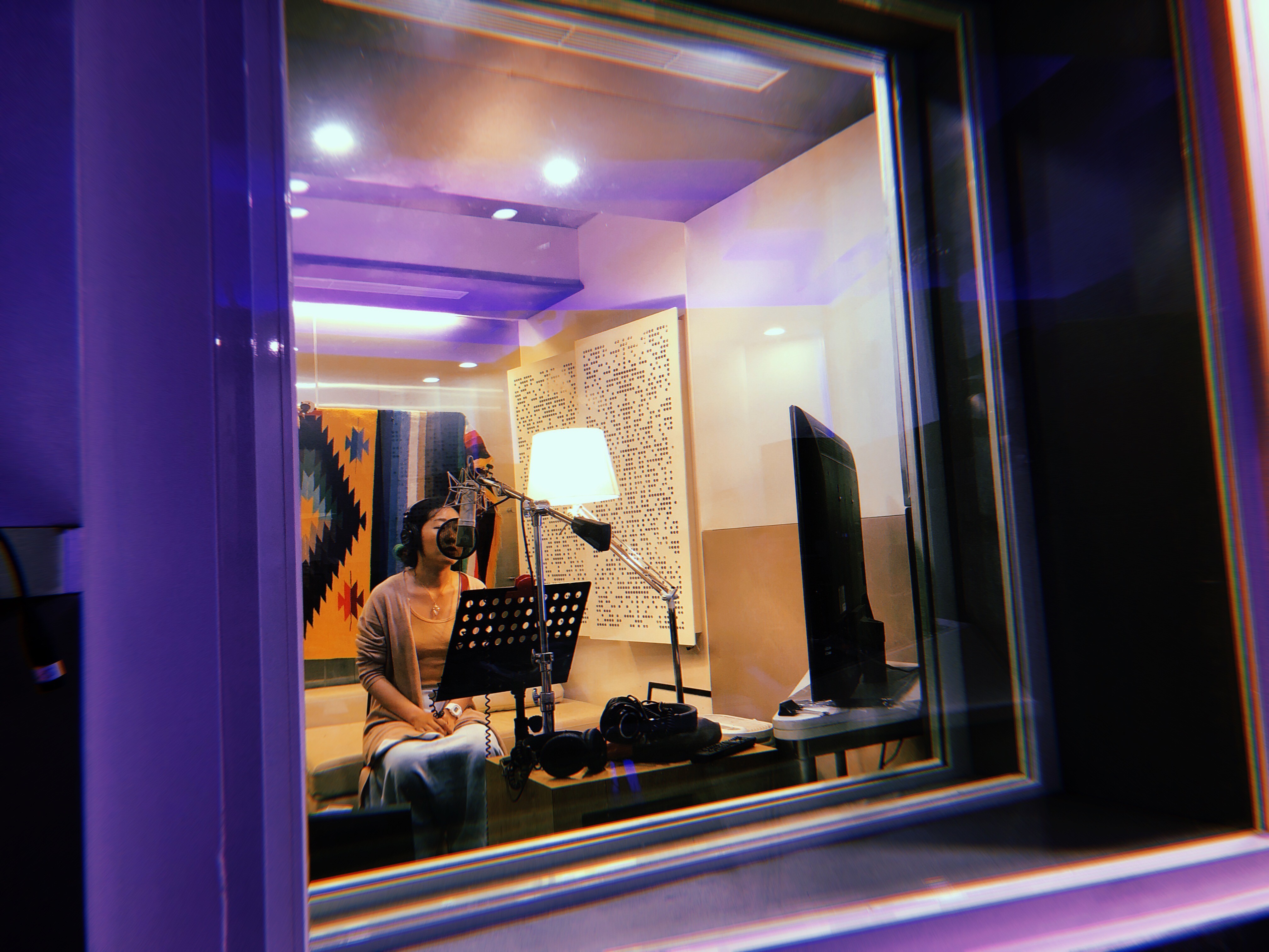 Top view of coffee can mockup with bold black typography on white background