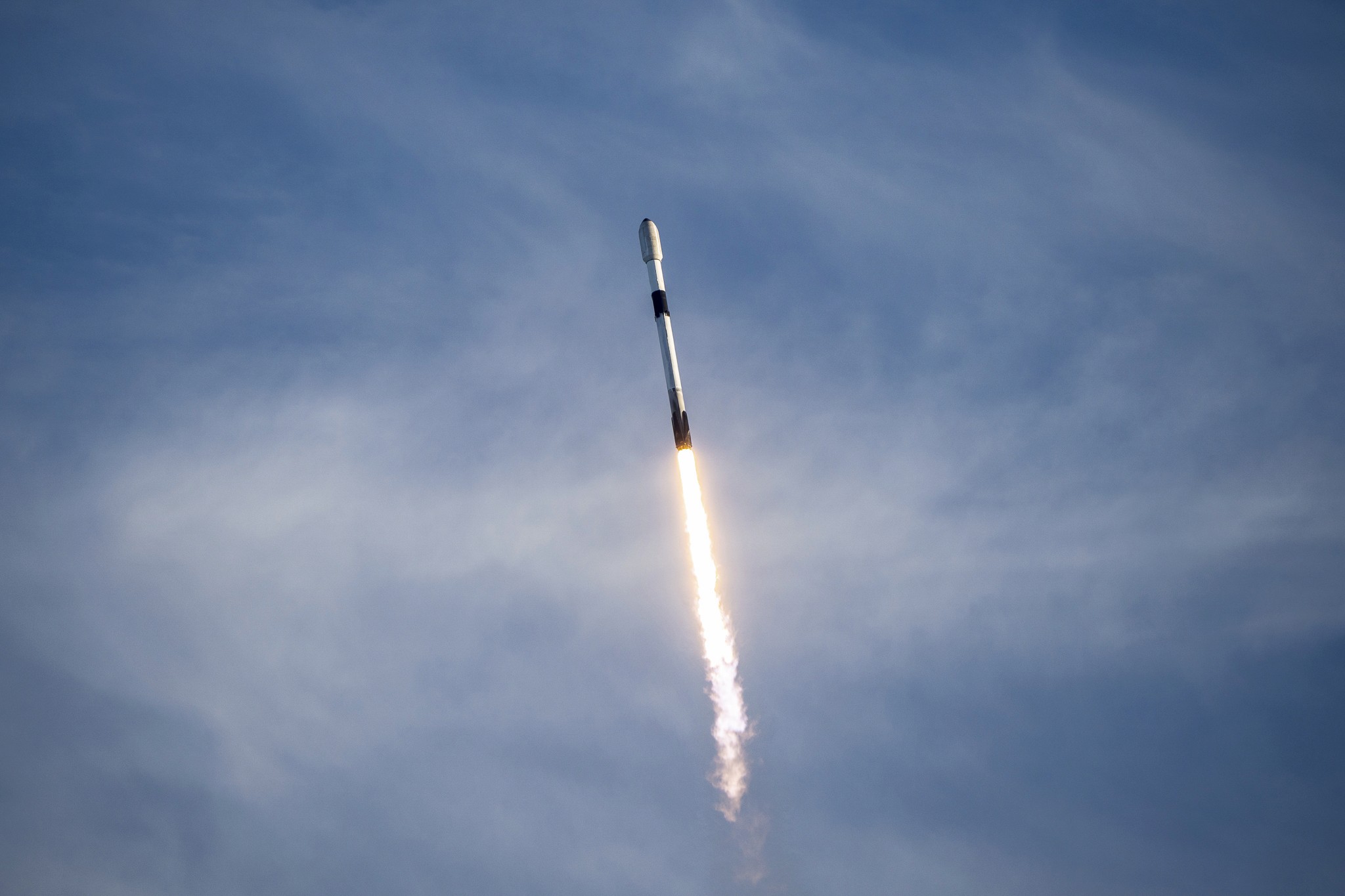 Falcon 9 Launching into space