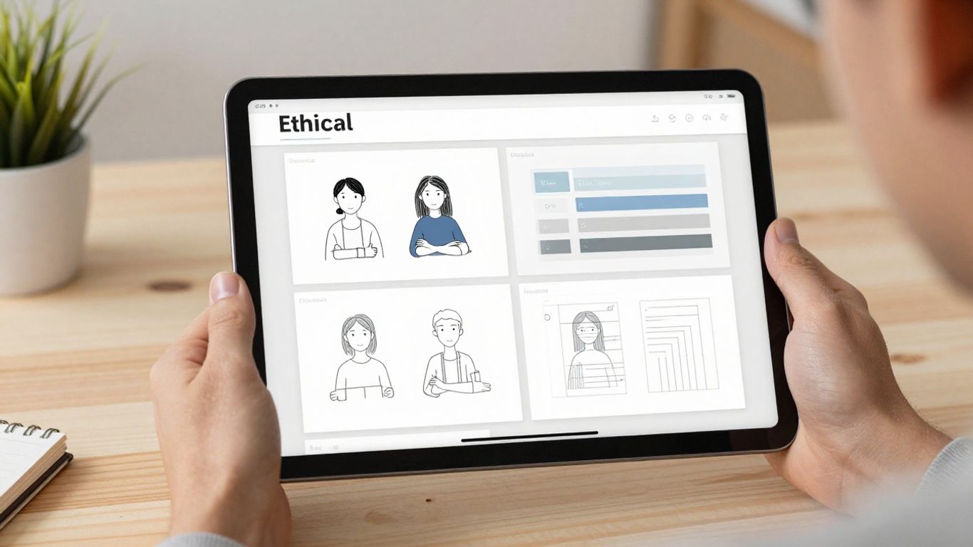 Abstract concept of ethics and technology in design