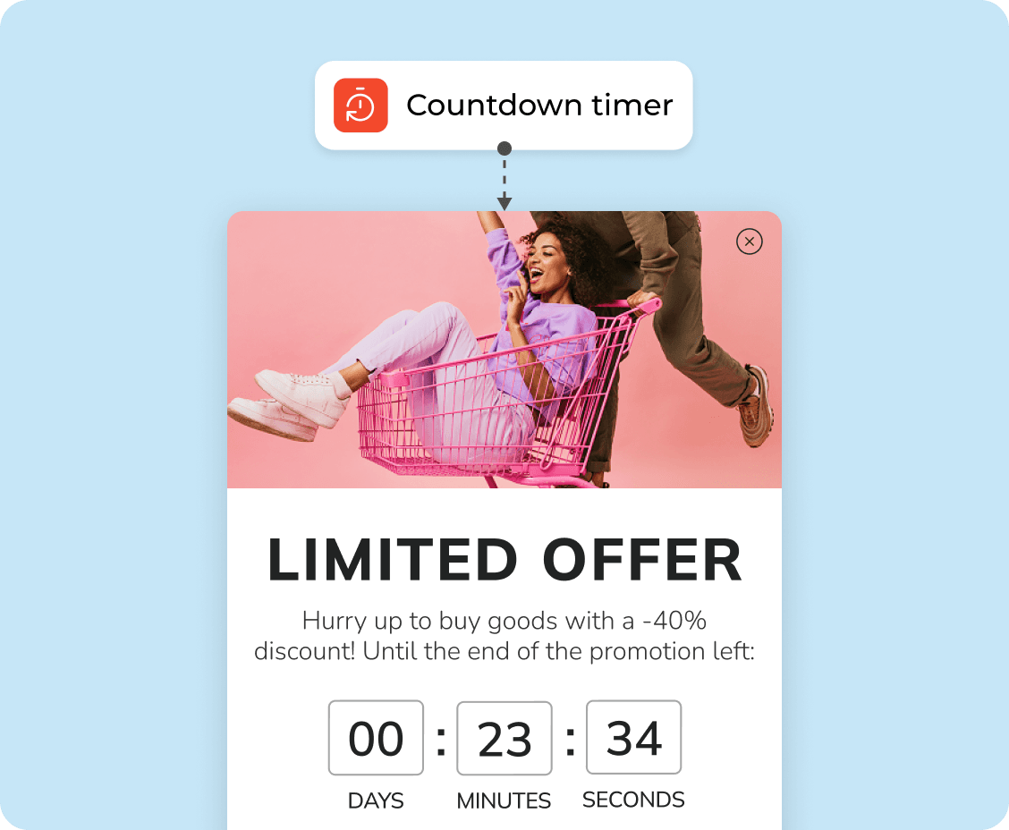 Claspo - Use Relative Countdown Timers